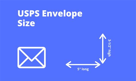 envelope sizes chart usps.